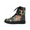 Schnürboots DOGO "Future Boots State Of Bliss Damen Boots / Female", Damen, Gr. 36, Normalschaft, orange (schwarz, orange), Lederimitat, Schuhe, Vegan