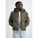 Winterjacke ALPHA INDUSTRIES "ALPHA Men - Parka & Winter Jackets Hooded Logo Puffer" Gr. M, grün (dark olive) Herren Jacken Übergangsjacken