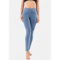 Shapingleggings FREDDY "NOW SKINNY YOGA" Gr. L, N-Gr, blau (light blue) Damen Hosen Yogahosen