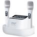 Pyle Pro PDWM3100 Digital UHF Wireless System with Two Handheld Microphones (White, PDWM3100
