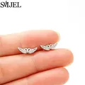 SMJEL-Boucles d'Oreilles Ailes d'Ange Ethniques Petites Boucles d'Oreilles Plume en Acier