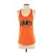 Victoria's Secret Pink Tank Top Orange Graphic Scoop Neck Tops - Women's Size X-Small