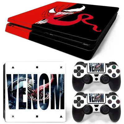 Autocollants de console de jeu Disney Marvel Venom autocollants complets pour Sony PS4 Slim