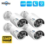 Hiseeu-Caméra de vidéosurveillance IP POE 4MP 5MP ONVIF audio vidéo étanche vidéosurveillance