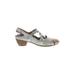 Rieker Mule/Clog: Silver Shoes - Women's Size 3 - Almond Toe