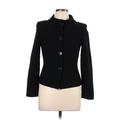 Ann Taylor Jacket: Short Black Print Jackets & Outerwear - Women's Size 6