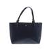 Tory Burch Leather Tote Bag: Blue Solid Bags
