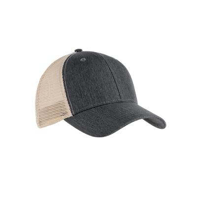 Big Accessories BA540P Sport Ponytail Trucker in Black/Tan | Polyester