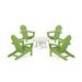 TrexÂ® Outdoor Furnitureâ„¢ 5-Piece Monterey Bay Adirondack Chair Conversation Group in Lime