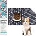 NALALAS Bohemian Small Dog & Cat Food Mat - Small Waterproof Pet Food Mat - Small Dog & Cat Mat for Food & Water Bowls - Cat & Small Dog Food Mat for Floors - Waterproof Dog Bowl Mat & Cat Bowl Matâ€¦