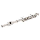 OWSOO piccolo Key Cupronickel Cloth Ottavino Flute Silver Cupronickel Cloth Screwdriver Plated C Key Piccolo Ottavino C Key Cupronickel Screwdriver Padded Box Silver Plated C mewmewcat QAHM