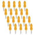 20 Pcs Household Items Food Picks Sweetcorn Forks BBQ Forks Home Supplies Stainless Steel Corn Holders Set Small Plastic