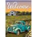 FARM TRUCK WELCOME Dura Soft Garden Flag 12.5 x 18 by Carson