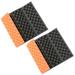 Ettsollp 2Pcs Portable Outdoor Waterproof Garden Picnic Folding Seat Cushion Pad Mat-Orange