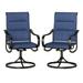 Sophia & William Patio Dining Swivel Chairs Outdoor Padded Textilene Chairs Set of 2 Blue