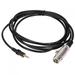 Emoshayoga Male to Female Microphone Cable 10FT 3 Pin XLR Connector Female to 1/8 male Stereo Jack Microphone Audio Cord Cable Black
