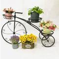 Metal Bicycle Planter 3-Tier Bike Plant Stand Flower Pot Holder Rack Shelf Black