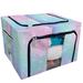 ECZJNT Fairy rainbow mesh Girlie universe fairy sparkles stars Storage Bag Clear Window Storage Bins Boxes Large Capacity Foldable Stackable Organizer With Steel Metal Frame For Clothes Closets