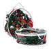 Clear Christmas Wreath Storage Container 30 Inches Xmas Wreath Storage Bag Plastic Christmas Garland Container with Dual Zippers and Reinforced Handles for Xmas Seasonal Wreath