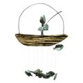 Zainafacai Wind Chimes for Outside Fishing Man Wind Chime Spoon Fish Sculptures Windchime Indoor Outdoor Home Garden Decor Wind Supplies Wind Chime Stand Small Wind Chimes Beach Wind Home Decor B