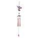 Zainafacai Wind Chimes for Outside Butterfly Wind Chime Garden Metal Wind Bell Tube Hanging Ornament for Indoor Decoration Outdoor Suitable Home Decor Pink