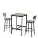 Nmkwnr Bar Table with 2 Stools for Home Bar Dining Room