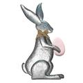 Metal Easter Day Rabbit Decor Indoor Outdoor Standing Easter Day Bunny Decor For Home Spring Easter Day Rabbit Statue Yard Ornament Bunny Decoration For Garden Decor C