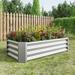Galvanized Metal Raised Garden Bed 4x2x1Ft Rectangle Outdoor Planter Box Multi-Purpose Backyard Patio Planter Raised Bed