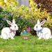 Apmemiss Easter Decorations Clearance Easter Ground Plug Easter Decor Garden Outdoor Statue Easter Garden Stake Easter Lawn Signs Yard Rabbit Decor Easter Yard Stakes Acrylic Gardening Decor