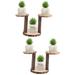 2 Sets Solid Wood Flower Stand Multipurpose Storage Display Shelf Wooden Flowerpot Rack Cake Holder