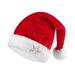 Santa Hat for Adults Kids Fluffy Velvet Christmas Hat with Plush Brim for Holiday Party