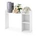 FONIRRA Wood Desk Bookshelf Desktop Organizer Display Office Shelves Storage Rack for Home Dorm Office White