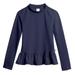 Girls UPF 50+ Peplum Long Sleeve Rashguard | Navy