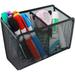 Magnetic Pencil Holder - 2 Generous Compartments Magnetic Storage Basket Organizer - Extra Strong Magnets - Perfect Mesh Pen Holder
