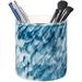 Ceramic Pen Holder for Desk Makeup Brushes Cup Pencil Holders Durable Office & Home Organizer Make Up Brush Pot Blue Marble Decor C
