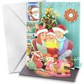 Season 4 Sparkles Set Of 12 Christmas Pop Up Cards With Lights And Music - Musical Christmas Card Pop Up - Forget the Traditional Holiday Cards - Pop Up Christmas Cards 3d (12 PCS)