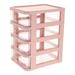 Drawer Storage Box Pen Organizer for Desk Cabinet Clothes Plastic Drawers Furniture Rack Office Pink