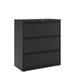 Hirsh 36 Wide 3 Drawer Metal Lateral File Cabinet - Black - 2 units total