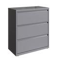 Hirsh 36 Wide 3 Drawer Metal Lateral File Cabinet Arctic Silver 2 units total