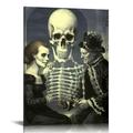 JEUXUS Salvador Dali L Amour De Pierrot Gothic Skull Canvas Skull Wall Poster Oil Art and Wall Painting Printed Posters Modern Home Bedroom Office Men Women Decorative Posters