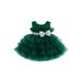 Kids Girls Ball Gown Princess Dress Sleeveless Bow Mesh Tulle Tutu Dresses Formal Party Layered Dress for Birthday Wedding