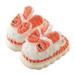 Hwmodou Toddler Kids Boys Girls Shoes Cartoon printed Bowknot Winter Warm Plush Cotton Slippers Thickened Non Slip Cotton Slippers Sports Gym Footwear For Child