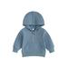 Kids Baby Sweatshirt Solid Color Long Sleeve Hoodie Pullovers Tops