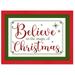 Red and Green Believe in the Magic of Christmas 12.5 x 16.5 Framed Christmas Wall Decor Sign