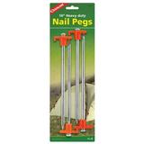4 Pack 10 Heavy Duty Plated Steel Tent Pegs High Impact Polypropyl Each