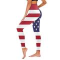 Independence Day Leggings Women S American 4 Of July Print Leggings Pants Leggings Yoga Running Pilates Gym Yoga Pants Tights Compression Yoga Running Fitness Soft Stretch Casual Bottoms Red XL