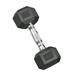 RELIFE Basics Rubber Encased Exercise & Fitness Hex Dumbbell Single Hand Weight For Strength Training 30LB