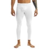 Alvivi Mens Thin Ice Silk Compression Baselayer Thermal Long Johns Underwear White XL