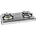 Stainless Steel Portable Propane Lpg Gas Stove Double 2 Burner Cook Top