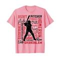 Baseball Typography Word Art Boys Men Women Vintage Player Batter T-Shirt Baseball Funny Cute Shirts